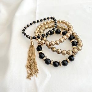 4/$25- LOT Gold Stretch Bracelet Jewelry 4x
